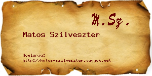 Matos Szilveszter névjegykártya